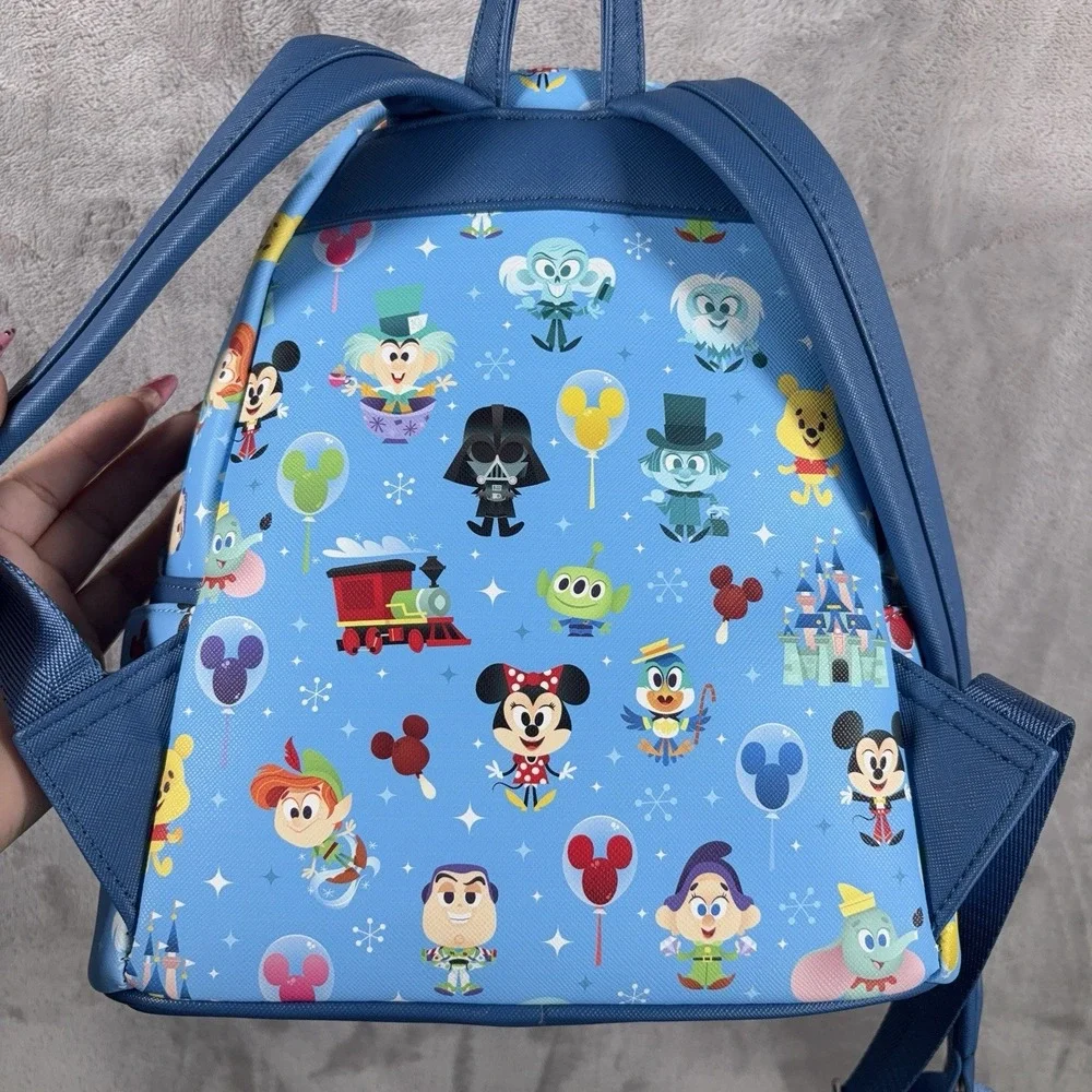 Loungefly Disney Parks Chibbi Style Mini Backpack Blue Winne The Pooh Mickey